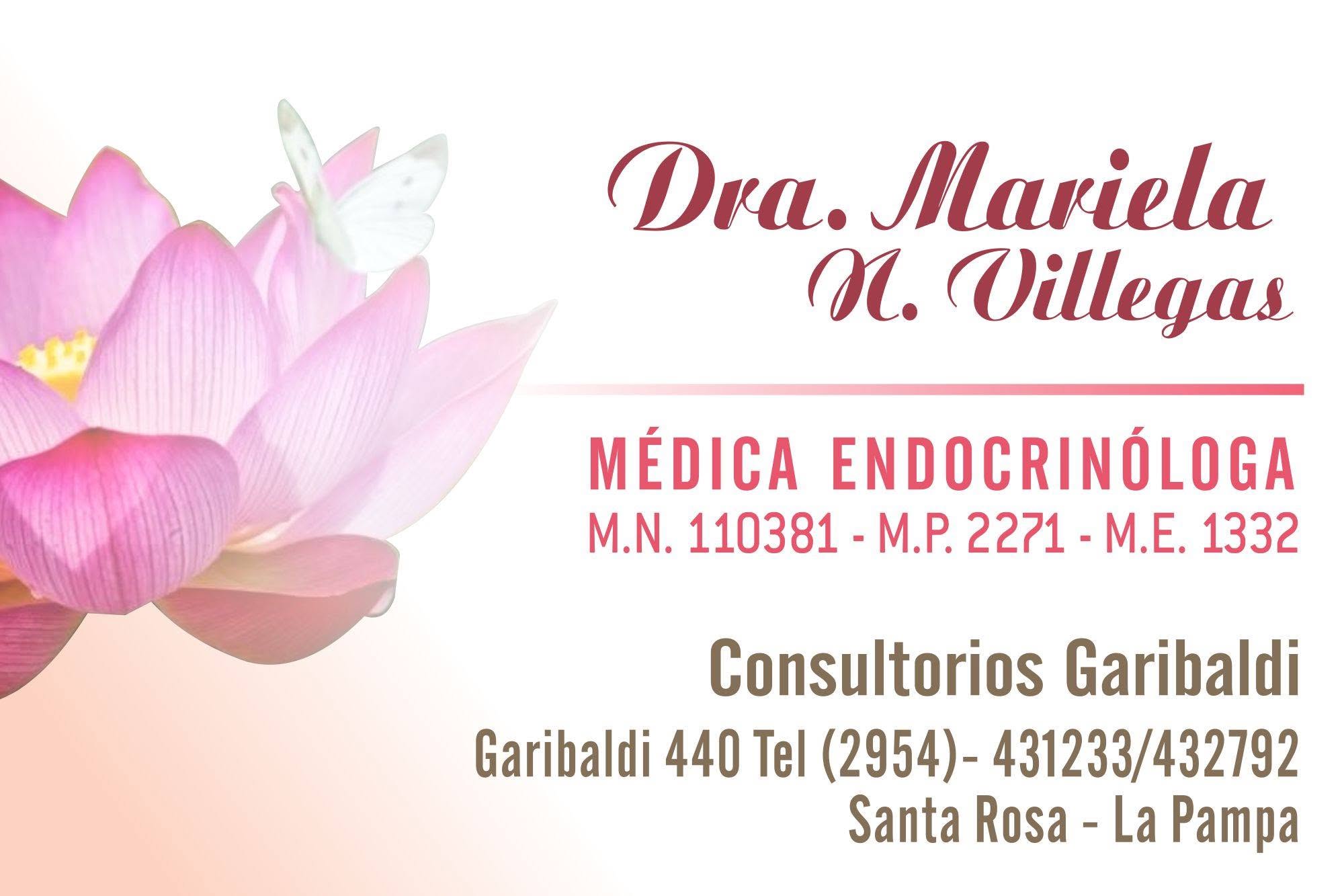 Tarjeta profesional Dra. Mariela Villegas